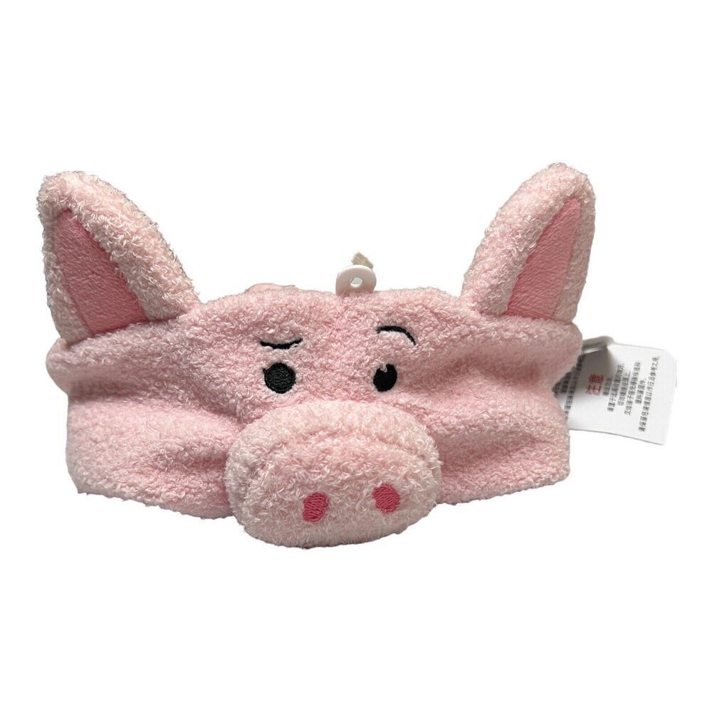 Disney Parks Pixar Toy Story Hamm Pink Fuzzy Ear Headband Spa Makeup Pig Novelty